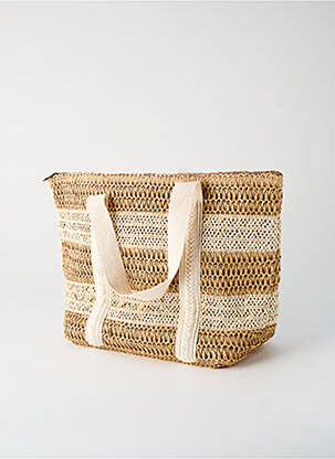 Sac multipoches forme cabas beige ADMAS femme