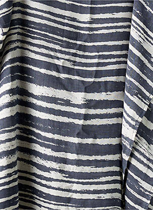 Paréo tissage popeline gris ELSI femme