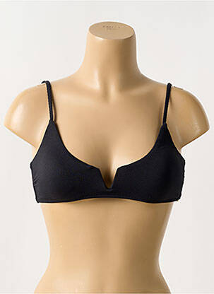 Haut de maillot de bain stretch haut soutien-gorge avec mousse de rembourrage amovible noir YSABEL MORA femme
