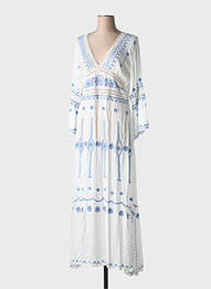 Robe de plage coupe cintrée bleu KIWI femme