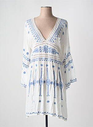 Robe de plage coupe cintrée bleu KIWI femme