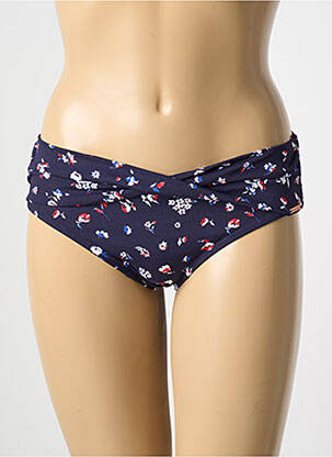 Bas de maillot de bain imprimé fleurs culotte bleu YSABEL MORA femme