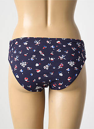 Bas de maillot de bain imprimé fleurs culotte bleu YSABEL MORA femme