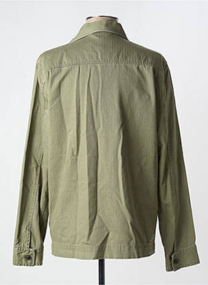 Veste casual fermeture boutonnée sur le devant vert M homme