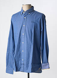 Chemise manches longues coupe droite bleu NEW ZEALAND AUCKLAND homme