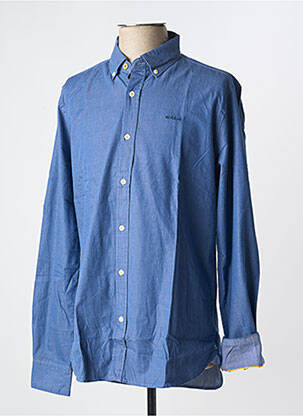 Chemise manches longues coupe droite bleu NEW ZEALAND AUCKLAND homme