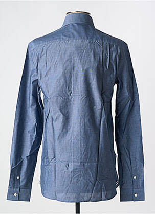 Chemise manches longues coupe droite bleu FRED PERRY homme