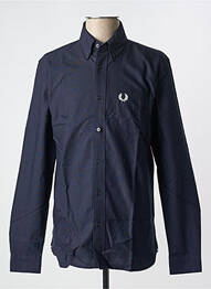 Chemise manches longues coupe droite bleu FRED PERRY homme