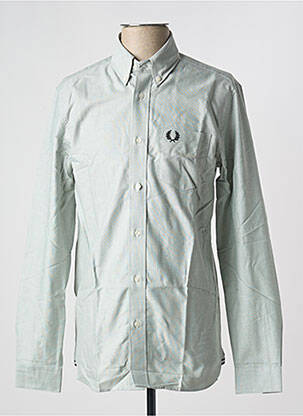 Chemise manches longues coupe droite vert FRED PERRY homme