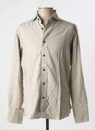 Chemise manches longues fermeture boutonnée sur le devant beige DSTREZZED homme
