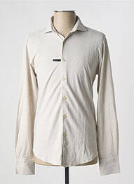 Chemise manches longues fermeture boutonnée sur le devant beige DSTREZZED homme