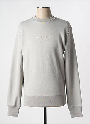 Sweat-shirt manches longues manches longues gris FRED PERRY homme