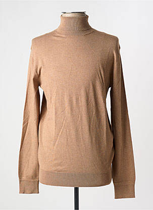 Pull col roulé coupe cintrée manches longues marron SCOTCH & SODA homme