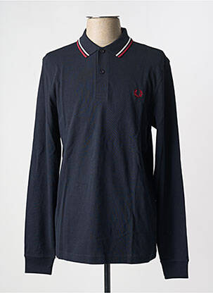 Polo manches longues manches longues noir FRED PERRY homme