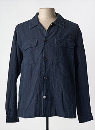Chemise manches longues fermeture boutonnée sur le devant bleu SELECTED homme