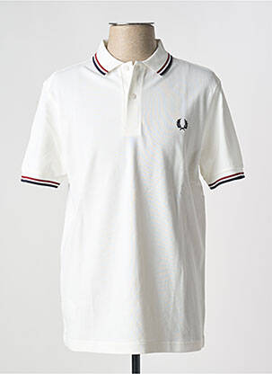 Polo blanc FRED PERRY pour homme