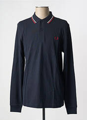 Polo noir FRED PERRY pour homme seconde vue