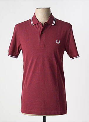 Polo rouge FRED PERRY pour homme