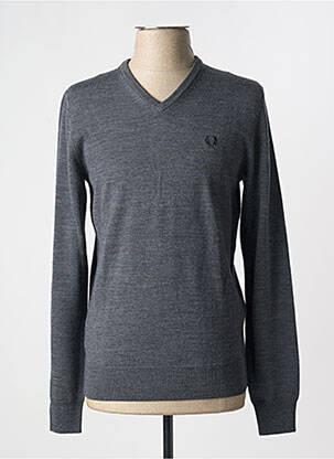 Pull gris FRED PERRY pour homme