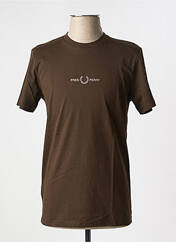 T-shirt marron FRED PERRY pour homme seconde vue