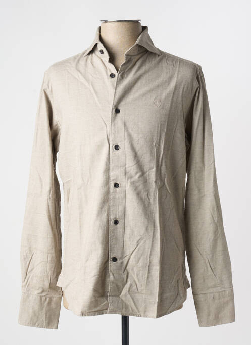 Chemise manches longues fermeture boutonnée sur le devant beige DSTREZZED homme