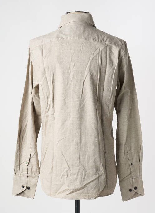 Chemise manches longues fermeture boutonnée sur le devant beige DSTREZZED homme