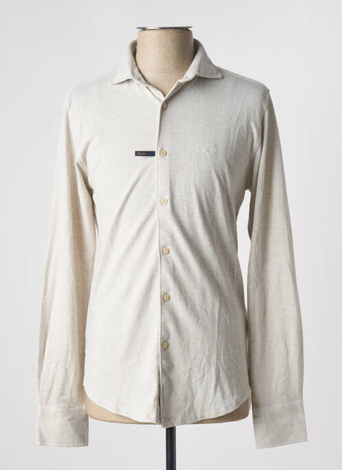 Chemise manches longues fermeture boutonnée sur le devant beige DSTREZZED homme
