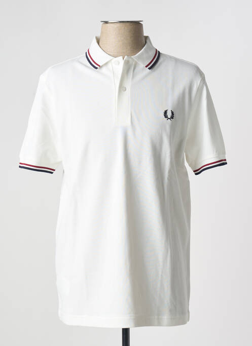 Polo blanc FRED PERRY pour homme