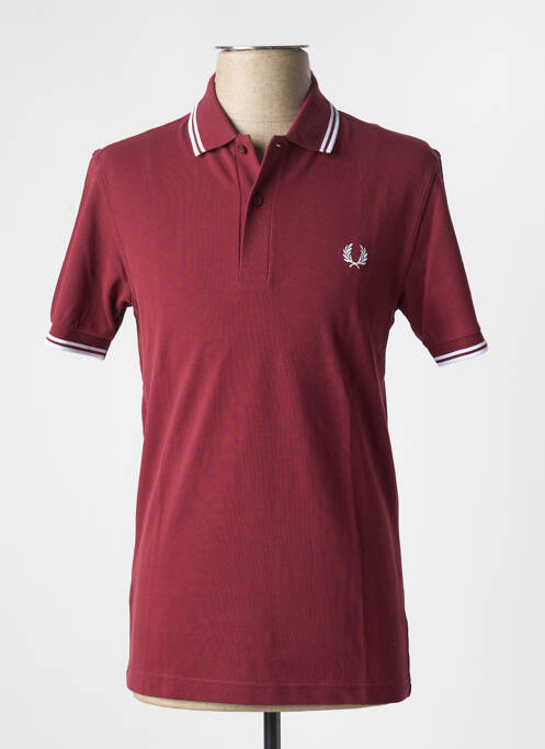 Polo rouge FRED PERRY pour homme