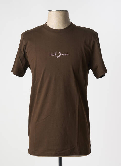 T-shirt marron FRED PERRY pour homme