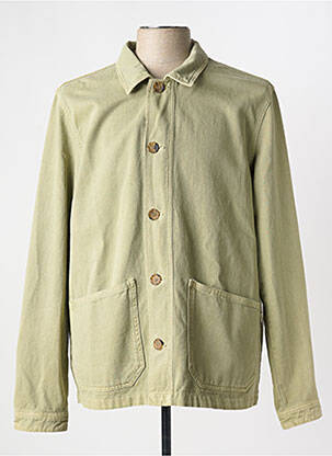 Veste casual fermeture boutonnée sur le devant vert FAGUO homme
