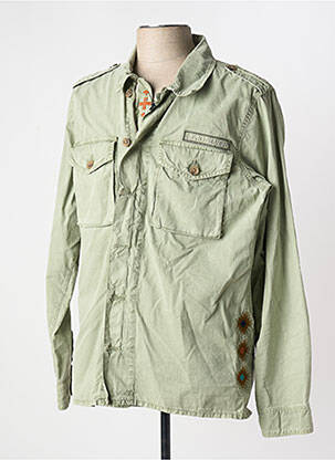 Veste casual poignets boutonnés avec fente vert HERO SEVEN homme