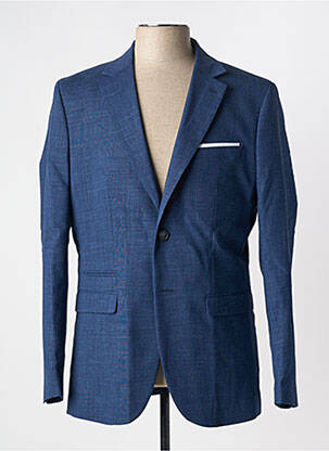 Blazer tissage chiné bleu SELECTED homme