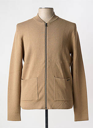 Gilet manches longues maille fine marron DSTREZZED homme