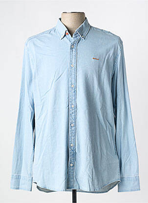 Chemise manches longues coupe cintrée bleu NEW ZEALAND AUCKLAND homme