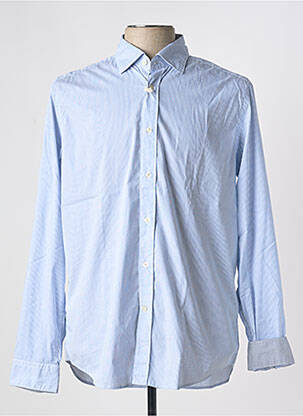 Chemise manches longues coupe cintrée bleu FIL NOIR homme