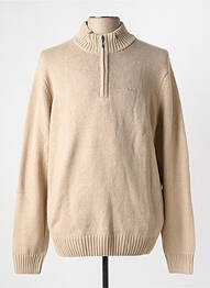 Pull stretch manches longues beige NEW ZEALAND AUCKLAND homme