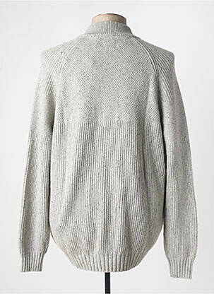 Gilet manches longues tissage chiné gris NEW ZEALAND AUCKLAND homme