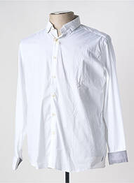 Chemise manches longues coupe cintrée blanc FIL NOIR homme