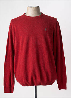 Pull rouge MCS pour homme
