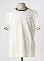 T-shirt beige FRED PERRY pour homme seconde vue
