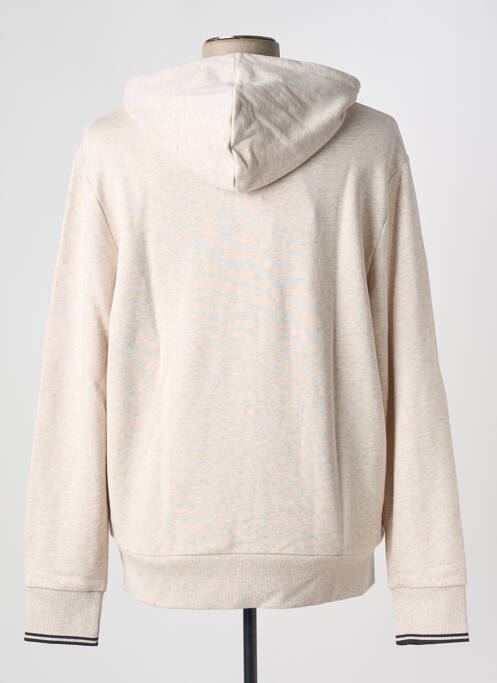 Sweat-shirt à capuche poches manches longues beige FRED PERRY homme