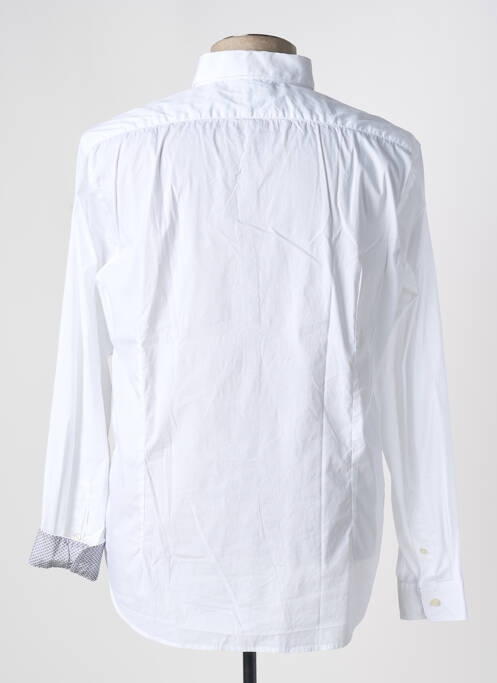 Chemise manches longues blanc FIL NOIR pour homme