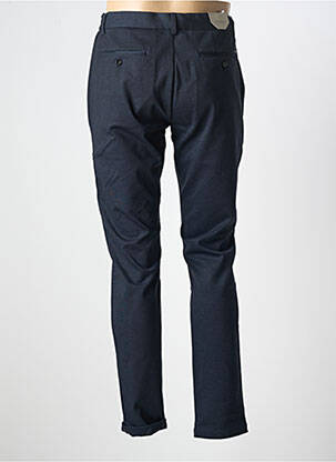 Pantalon slim fermeture zippée sous rabat boutonné bleu DSTREZZED homme