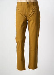 Pantalon chino fermeture zippée sous rabat boutonné marron SCOTCH & SODA femme