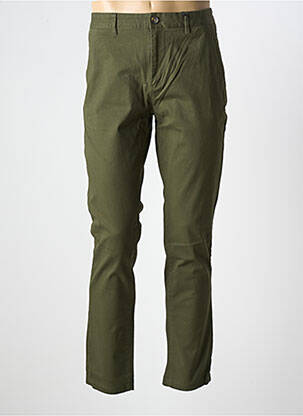 Pantalon chino fermeture zippée sous rabat boutonné vert SCOTCH & SODA femme