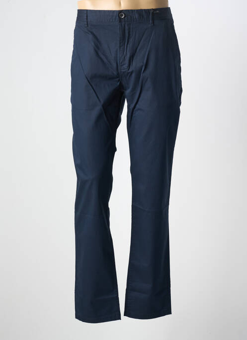 Pantalon chino fermeture zippée sous rabat boutonné bleu SCOTCH & SODA femme