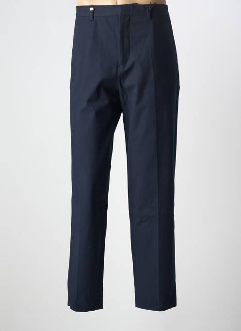 Pantalon slim fermeture zippée sous rabat avec crochet bleu IKKS homme