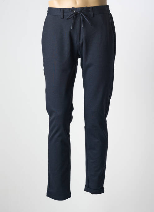 Pantalon slim fermeture zippée sous rabat boutonné bleu DSTREZZED homme