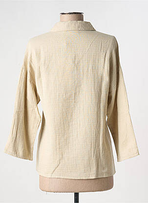 Chemisier coupe droite manches longues beige VILA femme